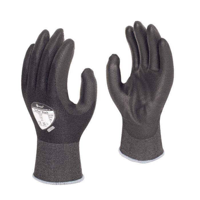 Polyco Dyflex Black Knitted Glove with Dyneema Cut C