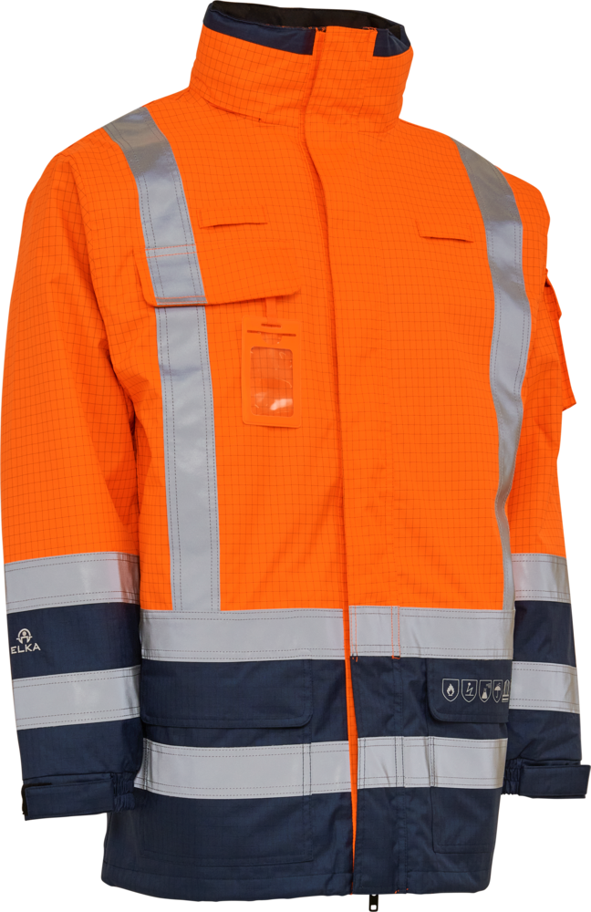 Elka Orange/Navy Hi vis Securetech FR/AS Jacket