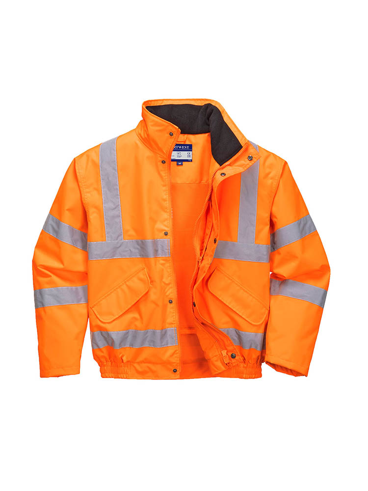 Hi-Vis Breathable Rain Bomber Jacket