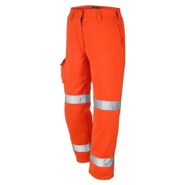 Ladies Progarm Orange Hi vis Arc Flash Trousers