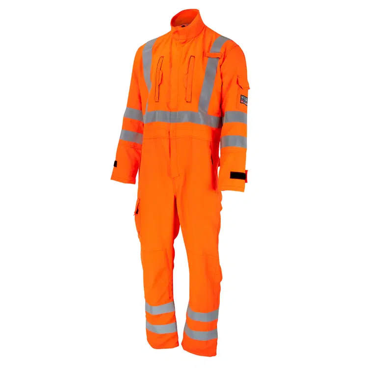 Mens Progarm Lightweight Orange Hi vis Arc Flash Coveralls