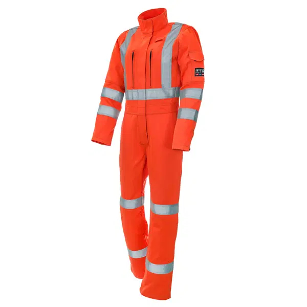 Ladies Progarm Lightweight Orange Hi vis Arc Flash Coveralls